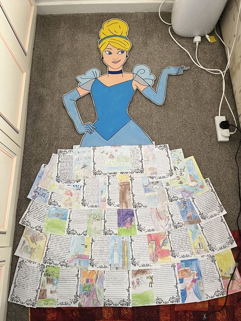 Cinderella door display Fairy tale book reviews and covers Cinderella Bulletin Board Ideas, Cinderella Bulletin Board, Cinderella Classroom Door, Fairytale Classroom Display, Fairy Tale Bulletin Board Ideas, Fairytale Classroom Theme, Fairy Tale Decorations, Fairy Tale Classroom Theme, Cinderella Activities