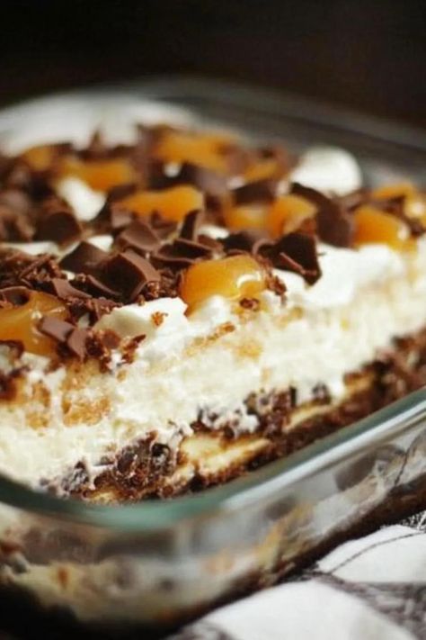 A Slice of Heaven Cake Heath Desserts, Slice Of Heaven Cake, Heaven Cake, Baked Meatloaf, Condensed Milk Cake, Snickers Cake, Heath Bar, German Chocolate Cake Mix, Mexican Casserole Recipe