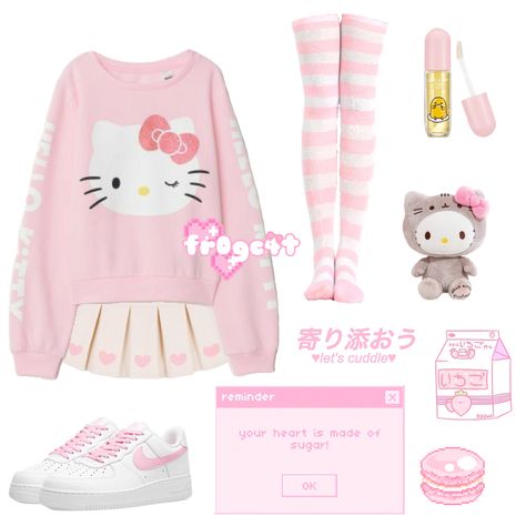 Cute Pink Fashion, Sanrio Outfits, Kawaii Outfit Ideas, Kitty Clothes, Hello Kitty Clothes, Space Outfit, Kawaii Fashion Outfits, Roblox Outfit, Little Outfits