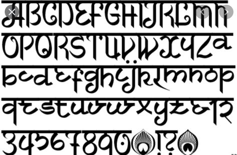 Sanskrit Font, Comparison Quotes, Indian Font, Tattoo Fonts Generator, Calligraphy Fonts Alphabet, Yoga Tattoos, Writing Systems, Tattoo Font, Hand Lettering Alphabet