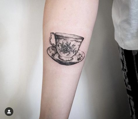 Teapot Tattoo, Wheat Tattoo, Poland Tattoo, Tea Tattoo, Teacup Tattoo, Shoulder Cap Tattoo, Mum Tattoo, Worst Tattoos, Cup Tattoo