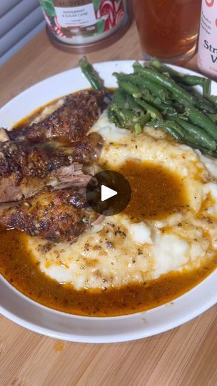 2M views · 35K reactions | Chicken legs, mashed potatoes, green beans and an olipop 😍😍 @drinkolipop #olipoppartner #crockpotrecipes #dinnerideas #foodie | Cookin With Megg Stew With Mashed Potatoes, Potatoes Green Beans, Green Beans And Potatoes, Baked Dinner, Bee Costume, Quick Chicken, Deep South, Chicken Legs, Pot Meals