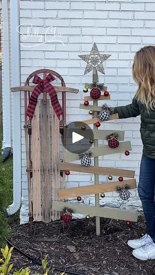 280K views · 13K reactions | Details👇🏼

This scrap wood Christmas tree was so easy to make and is a charming addition to any winter holiday decor. I saw something similar on Pinterest and I knew I had to make one in time for this holiday season. 

I collected scrap wood from my garage, wiped on a little green paint and driftwood stain, hot glued some Dollar Tree ornaments and sealed it and it adds so much festive fun to any holiday decor. 

📌 Comment SCRAP WOOD CHRISTMAS TREE if you need details or supply links and I’ll message you everything (links earn commissions). 

🚨 Tag a friend who loves DIY winter holiday crafts as much as we do. | Michelle McRae Hand Saw Christmas Tree, Saw Christmas Tree, Scrap Wood Christmas Tree, Wooden Snowman Crafts, Dollar Tree Ornaments, Upcycle Christmas, Scrap Wood Christmas, Xmas Decorations Diy, Driftwood Stain