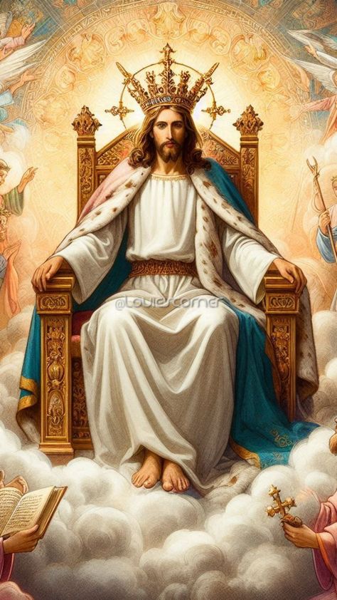 King Of Kings Lord Of Lords, Christ The King Images, Lent Decorations, Biblical Pictures, Lent Decorations For Church, Jesus King Of Kings, Christ Painting, Jesus King, Catholic Pictures