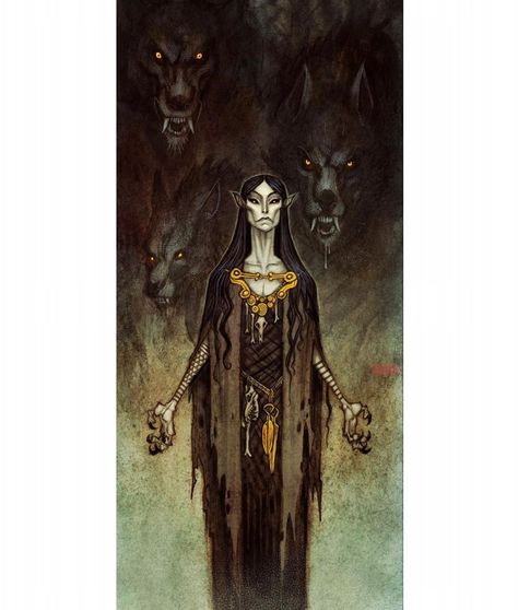 Johan Egerkrans (@johan_egerkrans_illustrator) posted on Instagram: “New signed print in the webshop! Angrboda - mighty witch of the Iron Woods and mother to monsters like Hel, Fenrir and Jörmungandr. Link…” • Nov 1, 2021 at 8:07am UTC Johan Egerkrans, Ancient Forest, Black Tree, Book Dragon, Fantasy Aesthetic, Magic Art, Norse Mythology, Sign Printing, Sign Art