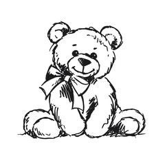 Teddy Bear Sketch, Teddy Bear Drawing, Teddy Bear Cartoon, Bear Sketch, Bear Tattoo Designs, Bear Tattoos, Flash Tattoo Designs, Bear Drawing, Cute Bear Drawings