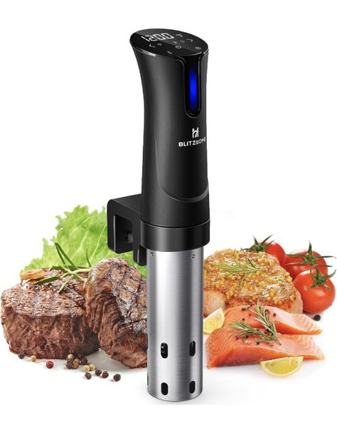 1100W Sous Vide Cooker with Accurate Temperature & Timer, Ultra Quiet Stainless Precision Immersion Circulator Device, Kitchen Gadgets with Recipes Joule Sous Vide, Sous Vide Machine, Sous Vide Cooking, Recipe 30, Cooking Method, Smart Wifi, App Control, Thermostat, Kitchen Gadgets