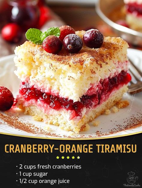 Simple & Delicious Kitchen Orange Tiramisu, Wacky Cake Recipe, Wacky Cake, Marsala Wine, Cranberry Orange, Fresh Cranberries, Dessert Bread, Let Them Eat Cake, Quick Recipes