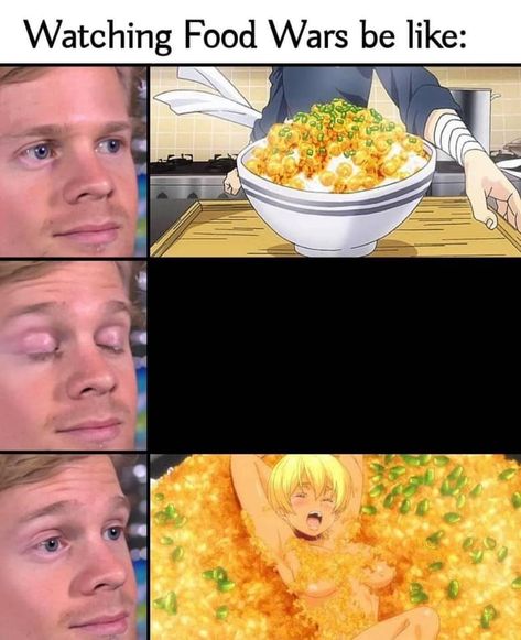 Food Wars Anime, Top 10 Anime, Shokugeki No Soma, Food Wars, Phineas And Ferb, Bobs Burgers, Anime Memes Funny, Really Funny Memes, Cartoon Art Styles