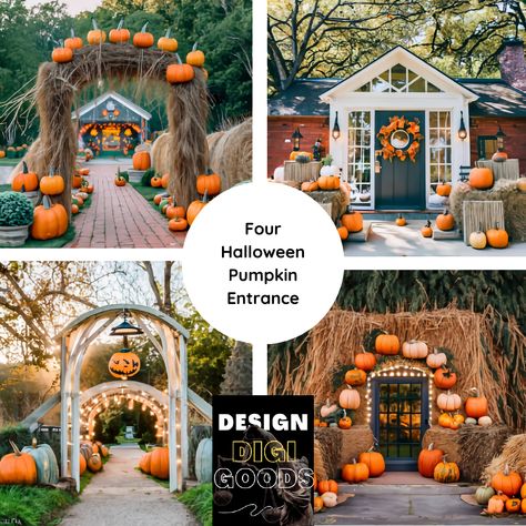 Pumpkin Patch Decorating Ideas, Pumpkin Patch Ideas, Pumpkin Patch Business, Decorated Hay Bales, Pumpkin Patch Decoration, Pumpkin Patch Decor, Harvest Festival Decorations, Magical Decor, Pumpkin Festival