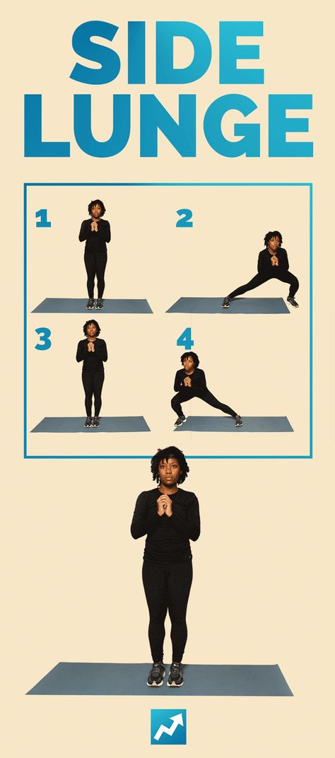 Side Lunge | The Only 12 Exercises You Need To Get In Shape http://www.buzzfeed.com/sallytamarkin/get-fit-bodyweight-exercises?bffb&utm_term=4ldqpgx#4ldqpgx Hardcore Workout, Killer Workouts, Side Lunges, Fat Loss Workout, Motivation Fitness, Strength Workout, Bodyweight Workout, Leg Workout, Easy Workouts