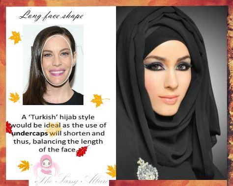 Hijab for your Vertical Facial Beauty Turkish Hijab Style, Fashion Hijab Casual, New Hijab Style, How To Wear Hijab, Hijab Hipster, Hijab Jeans, Face Wrap, Long Face Shapes, Bridal Hijab