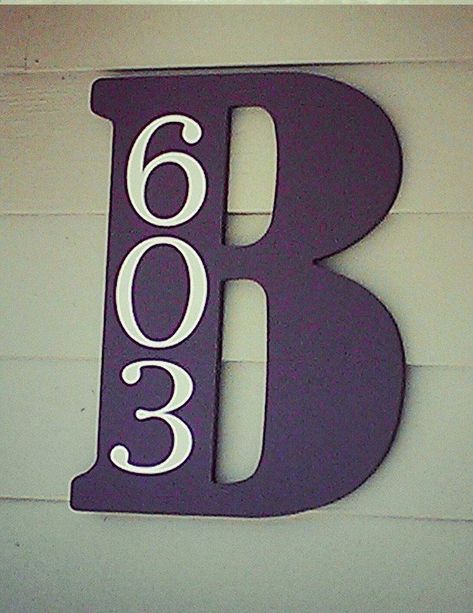 45 Creative DIY House Number Ideas to Spruce Up Your Entrance House Number Ideas, Astuces Diy, Diy House, House Number, Craft Store, Crafty Craft, House Numbers, A Letter, Hobby Lobby