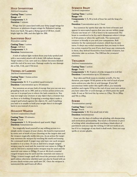 Dnd Homebrew Spells, Necromancy Spells, Dnd Homebrew Items, Homebrew Spells, Dnd Spells, Homebrew Items, Magic Ideas, Dm Screen, Dragons 5e