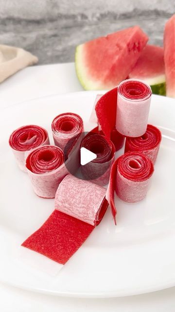 Genevieve LaMonaca on Instagram: "Watermelon Fruit Roll Ups 🍉 Folllow @chefgenevieve for more fun summer recipes. Comment “watermelon” to have this recipe sent straight to your DM 🥰 #watermelon #fruitrollups #fruitleather #summerrecipes #poolsidesnacks" Fruits Roll Up, Dessert With Watermelon, Watermelon Roll Ups, Watermelon Fruit Roll Up, Watermelon Fruit Roll Up Recipe, How To Make Fruit Roll Ups, Recipes Using Watermelon, Fruit Baked Goods, Healthy Snacks For Camping