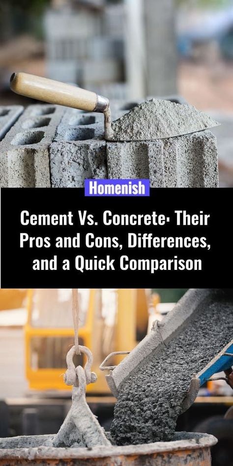 Concrete is often confused with cement since both are used synonymously. But they’re not one and the same. Knowing the basic fundamentals of these construction materials will help you distinguish the differences between the two. Concrete Slump Test, Soundproofing Material, Redecorating Ideas, Types Of Concrete, Portland Cement, Lawn Edging, Concrete Cement, What Is The Difference Between, Reinforced Concrete