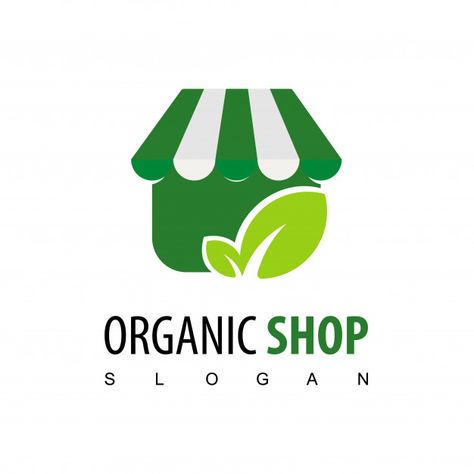 Organic store logo design inspiration | Premium Vector #Freepik #vector Fruit Logo Design Ideas, Supermarket Logo, Store Logo Design, Organic Food Logo, Fruit Logo Design, Free Business Logo, Organic Store, Fruit Logo, Business Fonts