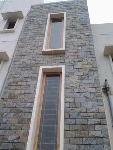 Front Wall Tiles, Staircase Window, Window Glass Design, Front Wall Design, Exterior Wall Tiles, Stone Wall Design, Cladding Design, Stone Wall Cladding, Brick Cladding