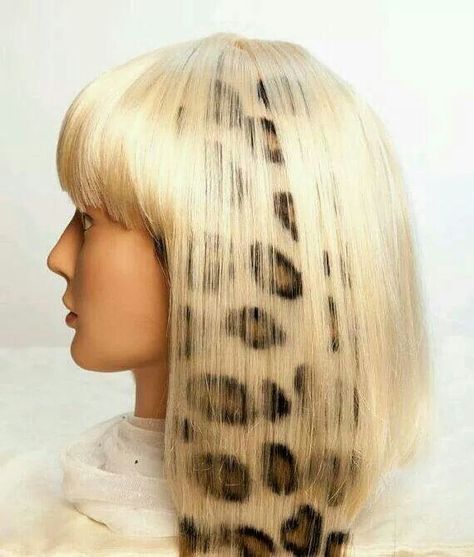 Blonde Cheetah print Cheetah Print Hair, Animal Print Hair, Cheetah Hair, Leopard Print Hair, Leopard Hair, Hair Affair, Estilo Punk, Dye My Hair, Crazy Hair