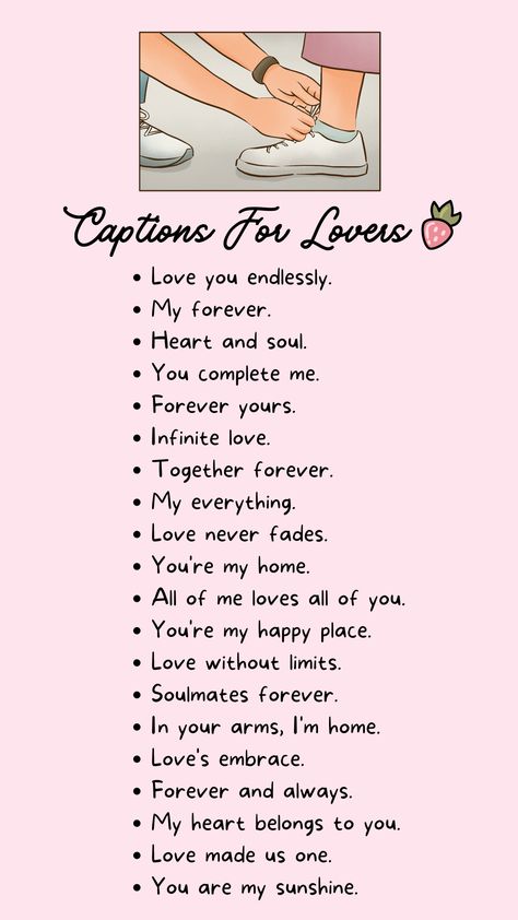 Discover the perfect Instagram captions for lovers. Express your love with these romantic and heartfelt captions that speak from the heart.❤✨ Heartfelt Quotes For Him Romantic Love, Love Status Captions, Quotes About Love For Her Romantic, Monthsary Caption For Girlfriend, Status Caption For Boyfriend, Short Quotes For Anniversary, Cute Love Captions For Him, Mi Amor Meaning In English, 1st Monthsary Caption