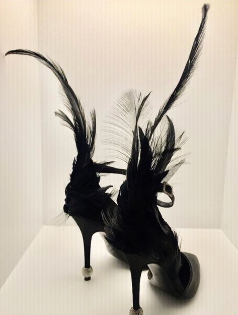 Goth Outfit Inspo, Mcbling Fashion, Feather Heels, Fashion Silhouette, Concept Clothing, Fantasy Collection, Dream Wedding Ideas Dresses, Swan Lake, Black Feathers