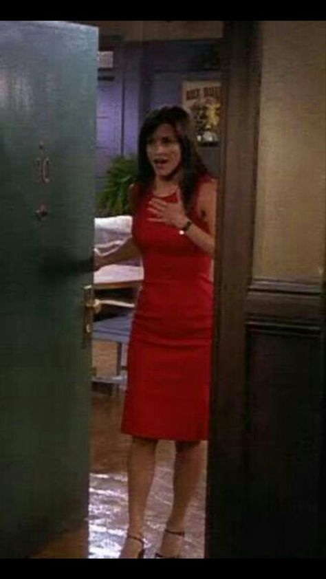 Monica Geller Dress, Monica Gellar, Monica Dress, Monica Geller, Red Dress Women, Friend Outfits, Season 8, Dream Clothes, The Door