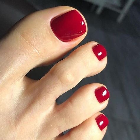 Red Toenails, Gel Pedicure, Pedicure Colors, Gel Toe Nails, Toe Nail Color, Pretty Toe Nails, Cute Toe Nails, Summer Toe Nails, Her Nails