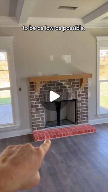 Dennis Comstock - Builder Brigade on Instagram: "📺 TV over the fireplace -OR- on it’s own wall...?     👇All the tips and ideas from my videos are organized in here:   ✅The Ultimate Home Building Checklist at BuilderBrigade.com     I personally prefer the fireplace hearth to be high enough to sit on. If you have high ceilings you can pull this off but it’s still going to be a little more of viewing angle. It’s just something to consider early so you can make those changes before they start framing the house.     #BuilderBrigade #homebuildingtips #homebuilding #customHome #newhome #newhomeconstruction #homedesign #homeinspiration #homeinspo #customhomes #housetour #newconstruction #newconstructionhomes #homeplans #construction #buildingahouse #realestatetips #HomeBuildingChecklist #TVoverf How To Frame A Fireplace, Tv Over Brick Fireplace Ideas, Rebuild Fireplace, How To Build A Fireplace Surround, Fireplace In Small Living Room, How To Build A Fireplace, Building A Fireplace In Your Home, Remodel Chimney, Home Made Fireplace