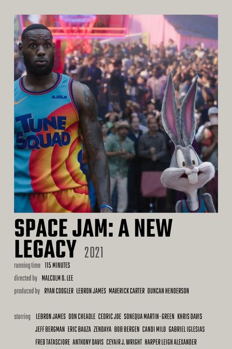 Space Jam: A New Legacy Movie Poster Space Jams, Gabriel Iglesias, Ryan Coogler, Space Jam A New Legacy, Tune Squad, Anthony Davis, Space Poster, Space Jam, Running Time