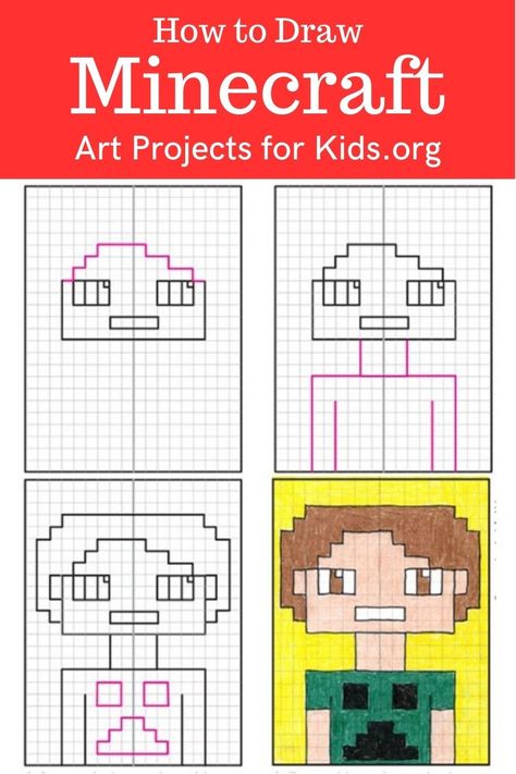 Learn how to draw a Minecraft Selfie with an easy step-by-step PDF tutorial. #howtodraw #tutorial #drawing #drawingtutorial #arttutorial #artprojectsforkids #howtodrawforkids #minecraft Minecraft Portrait, Minecraft Selfie, Draw Minecraft, Selfie Tutorial, Self Portrait Kids, Cool Cartoon Drawings, Crayon Drawing, Self Portrait Art, Minecraft Coloring Pages