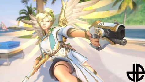 Overwatch cosplayer gets ready for Halloween as a perfect Mercy - Dexerto Winged Victory Mercy, Mercy Cosplay, Overwatch Mercy, Works Of Mercy, Winged Victory, Mercy Overwatch, Ready For Halloween, Summer Skin, A Goddess