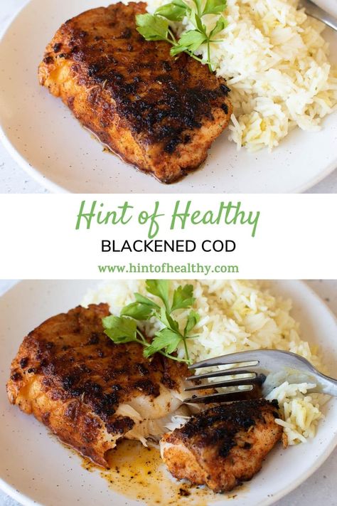 Alaskan Black Cod Recipe, Blackened Cod Sandwich, Keto Fried Cod Fish Recipes, Blacken Cod Recipe, Skinless Cod Fillets Recipes, Lean Cod Recipes, Alaska Cod Recipe, Optavia Cod Recipes, How To Prepare Cod Fillets