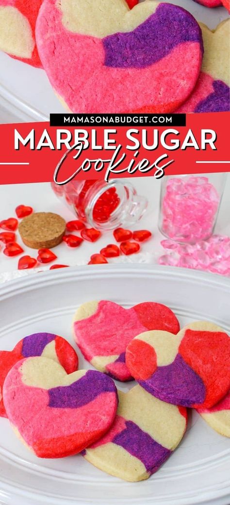 Marble Sugar Cookies, Sugar Cookie Dough Recipe, Raw Cookie Dough, Easter Sugar Cookies, Cookie Dough Recipes, Blue Food Coloring, Sugar Cookie Dough, Pink Chocolate, Gel Food Coloring