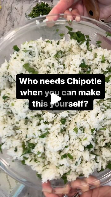 Megan Pauly on Instagram: "💫 Follow me for more recipes and health swaps! 💫 Cilantro Lime Rice is such a quick easy side that stands out from the normal boing rice. It’s great mixed in burritos or with tacos! Let me know if you try this!! Remember: don’t skimp on the ingredients! You probably need more than you think! - - - - - - - - - #fitness #explore #weightloss #fatloss #healthyfood #costco #costcofinds #groceryshopping #trending #trend #reels #reelsinstagram #momlife #satisfying #asmr #eatrealfood #wtfu #fyp #recipe #lime #mexican #kidssnacks #organic #organicfood #healthy #healthyeating #rice #cilantro #chipotle #chipotlerecipes" Avocado Cilantro Lime Rice, How To Make Lime Rice, Chipotle Rice Recipe, Chipotle Cilantro Lime Rice, Cilantro Rice Recipe, Chipotle Rice, Chipotle Recipes, 2023 Recipes, Cilantro Rice