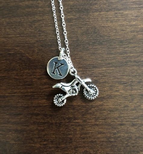 Dirt Bike Necklace, Dirt Bike Wedding, Dirt Bike Tattoo, Bike Necklace, Bike Jewelry, Motor Cross, Bike Tattoos, Image Moto, Country Jewelry