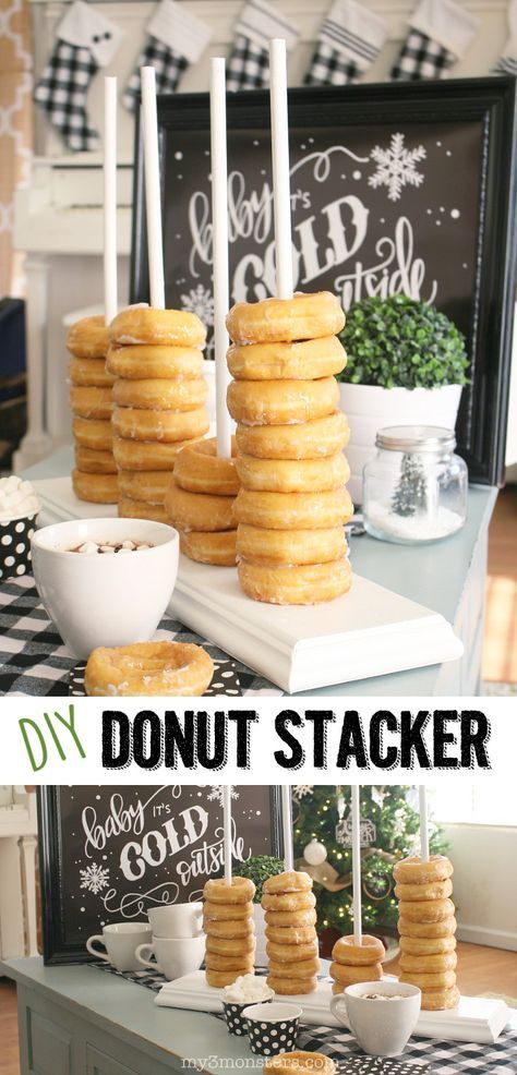 Best Breakfast Bars, Diy Donut, Diy Donuts, Donut Bar, Party Sweets, Breakfast Party, Wedding Buffet, Food Stations, Burger Bar