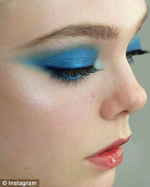 L'Oreal Paris names Elle Fanning its newest spokesperson | Daily Mail Online Neon Demon, Blue Makeup Looks, Movie Makeup, Blue Eyeshadow, Blue Makeup, Editorial Makeup, Elle Fanning, Makeup Forever, Makeup Goals