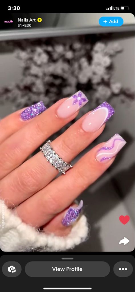 Purple Valentines Nails, Purple Valentines Day Nails, Purple Valentine, Valentines Day Nails, Purple Nails, Valentine's Day Nails, Valentines Nails, Nails Inspiration, Nail Care