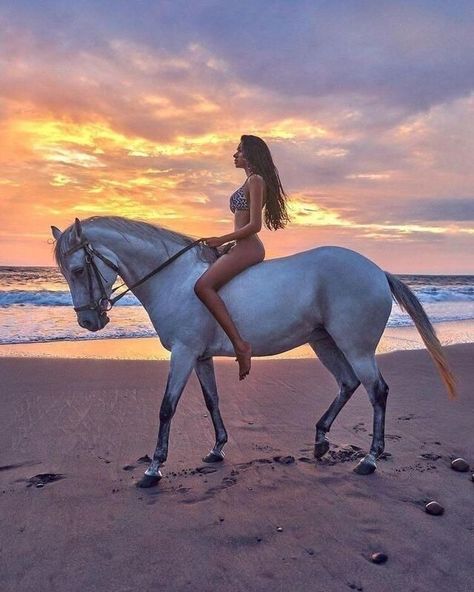 Right Wedding Dress, Woman Riding Horse, Horse Photography Poses, Beach Rides, Body Art Photography, Happy Go Lucky, Equestrian Girls, Cowgirl And Horse, Shredded Paper