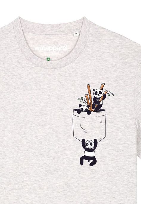 POCKET PANDAS - T-Shirt print - cool heather grey😍 Panda Tshirt, T Shirt Print, Print T Shirts, Heathers, Tshirt Print, Heather Grey, Printed Shirts, Print T Shirt, Foundation