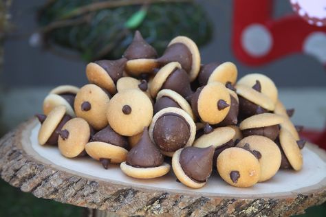 Woodland Baby Shower Food, Acorn Cookies, Forest Birthday Party, Fairy Baby Showers, Nature Party, Fairy Garden Birthday Party, Forest Baby Showers, Fairy Tea Parties, Forest Birthday