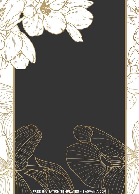 Background For Invitation, Template Undangan, Debut Theme, Flora Frame, Flower Background Design, Unique Wedding Cards, Line Art Flowers, Book Cover Design Inspiration, Floral Invitations Template