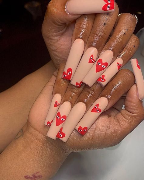 Cdg Nails, Brown Acrylic Nails, Walk With God, Dope Nail Designs, Short Square Acrylic Nails, Long Acrylic Nails Coffin, Nails And Screws, Be Encouraged, Long Square Acrylic Nails