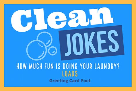 Check out this fun collection of clean jokes. How much fun is doing your laundry? "Loads."  #cleanjokes #funny Good Clean Jokes, Good Vibes Quotes, Spring Quotes, Make Em Laugh, Puns Jokes, Clean Jokes, Joke Of The Day, Clean Humor, Bad Jokes