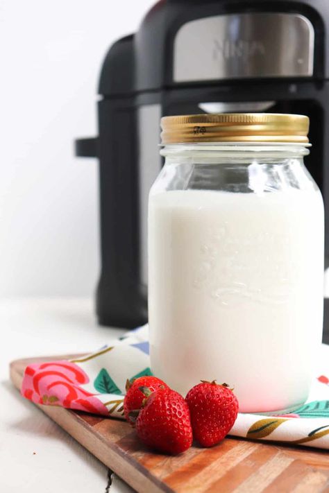 Ninja Foodi Yogurt, Yogurt Homemade, Homemade Yogurt Recipes, Diy Yogurt, Sour Cream Substitute, Yoghurt Recipe, Coconut Milk Yogurt, Homemade Greek Yogurt, Ninja Kitchen