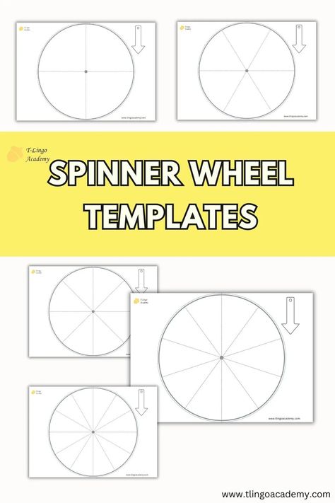 Free Spinner Wheel Templates Worksheets Spinner Template Free Printable, Diy Spinner Wheel, Spinner Craft, Diy Spinning Wheel, Human Life Cycle, Cycle For Kids, Dice Template, Spinners Diy, Learning A Language