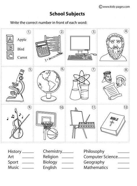 School Subjects Matching B&W worksheets School Objects, English Exercises, Student Humor, Subject And Verb, Teacher Technology, Classroom Language, English Activities, School Worksheets, Vocabulary Worksheets