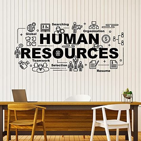 Vinyl Wall Decal Human Resources Office Style Selection Teamwork Stickers Mural Large Decor (g5594) Black Human Resources Office, Black Wall Stickers, Office Inspo, Large Decor, Black Wall, Office Style, Office Walls, Wall Treatments, Human Resources