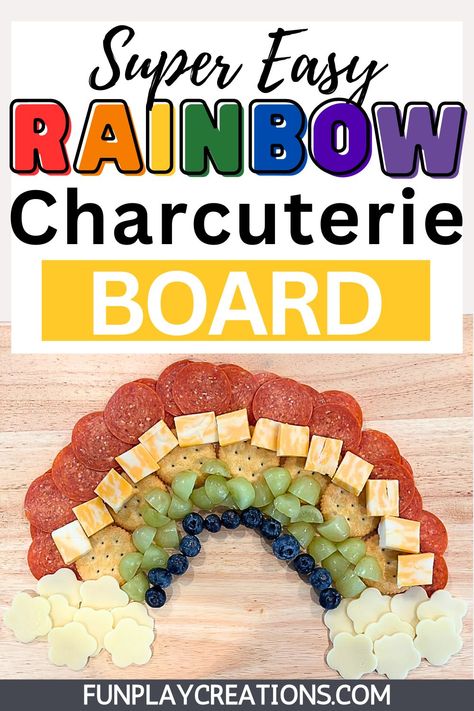 Get creative with your St. Patrick's Day celebration and add a rainbow to your table with this unique charcuterie board. Featuring an array of colorful meats, cheeses, and fruits, this charcuterie board will be the life of the party! Cheers to good friends, great food, and a little bit of Irish luck. 🍀 Rainbow Charcuterie Board, Rainbow Charcuterie, Rainbow Brite Birthday, Unique Charcuterie Board, Unique Charcuterie, St Patrick's Day Activities, Irish Luck, Rainbow Fruit, Colby Jack