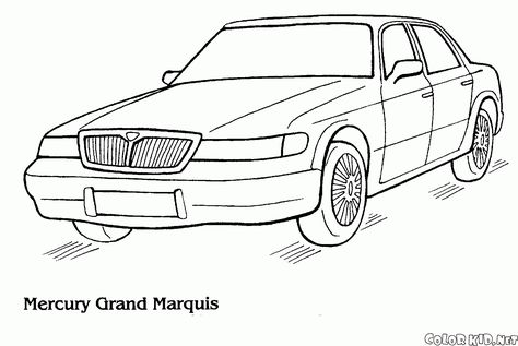 Gran Marquis, Truck Coloring Pages, Cars Coloring Pages, Grand Marquis, Car Colors, Car Drawings, Coloring Page, Coloring Pages, I Hope